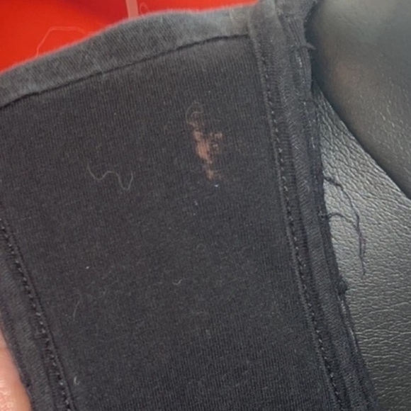 ATM v shaped dress black 93% cotton with side slits at the bottom - Picture 9 of 9